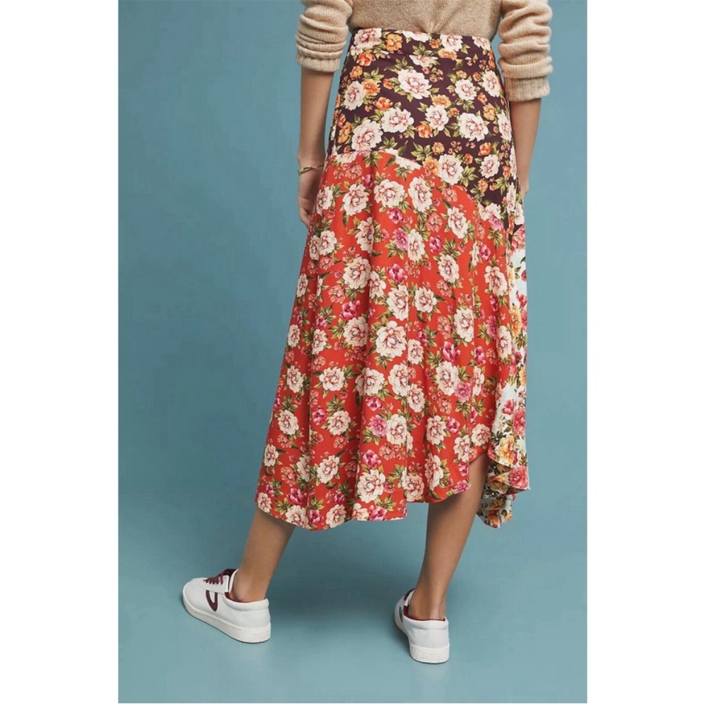 {FARM Rio x Anthropologie} Patchwork Floral Midi Skirt - Womens Small - Picture 11 of 11